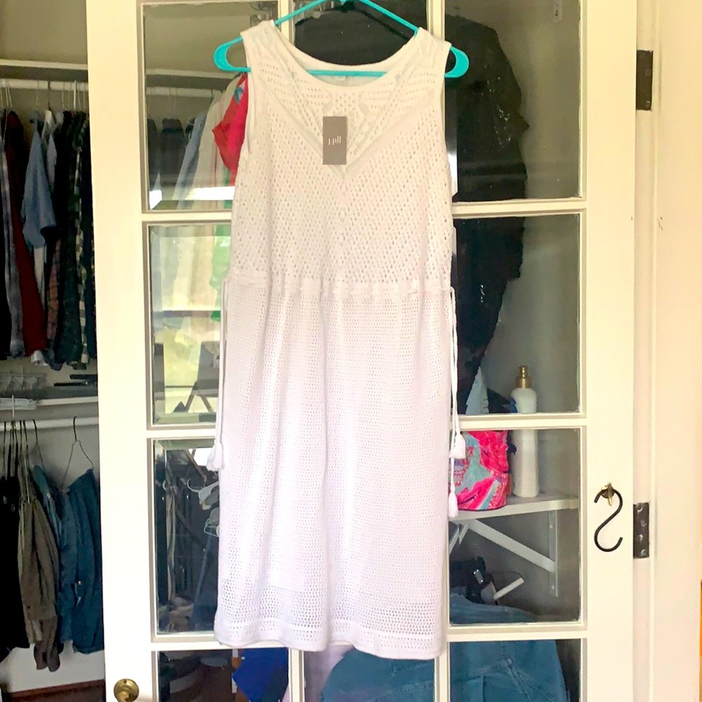 J Jill white summer dress. Never worn with tags.